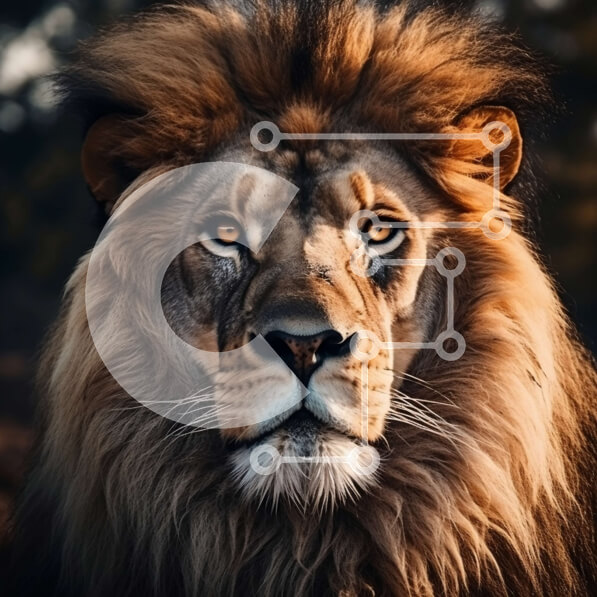 Intra Συλλεκτικό Ξύλινο Παζλ Plywood  4mm - Εκπληκτική εικόνα λιονταριού με μαγευτική χαίτη και διαπεραστικά μάτια Σε Ξύλινο Κουτί - Διαστάσεις: 10x10 cm – 25 κομμάτια