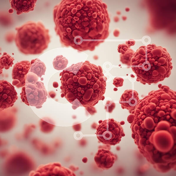 Intra Συλλεκτικό Ξύλινο Παζλ Plywood  4mm - Ομάδα ερυθρών αιμοσφαιρίων που επιπλέουν στον αέρα Σε Ξύλινο Κουτί - Διαστάσεις Puzzle: 10x10 cm – 25 κομμάτια