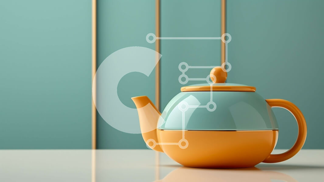 Intra Συλλεκτικό Ξύλινο Παζλ Plywood  4mm - Τσαγιέρα στο τραπέζι με φόντο ριγέ τοίχου Σε Ξύλινο Κουτί - Διαστάσεις: 10x10 cm – 25 κομμάτια