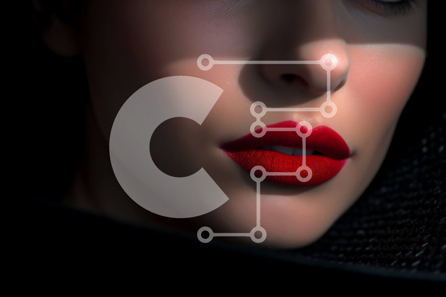 Intra Συλλεκτικό Ξύλινο Παζλ Plywood  4mm - Όμορφο πορτρέτο μιας γυναίκας με κόκκινο κραγιόν και μαύρο καπέλο Σε Ξύλινο Κουτί - Διαστάσεις Puzzle: 10x10 cm – 25 κομμάτια