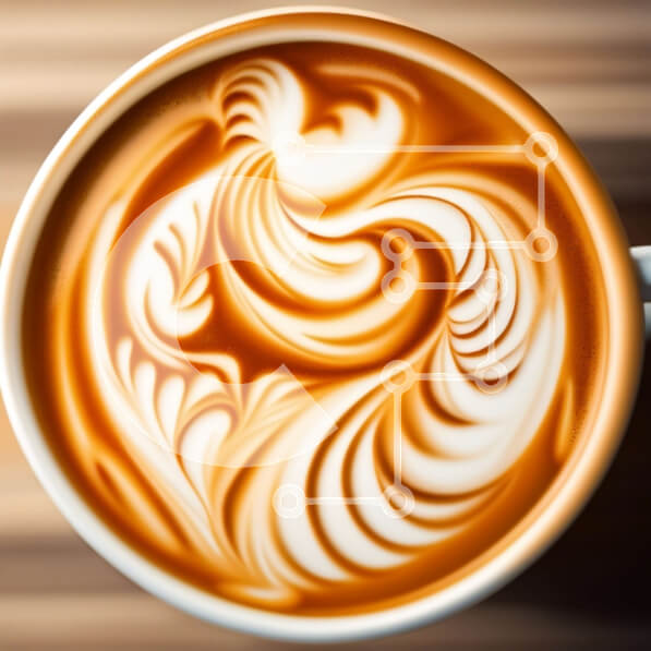 Σετ των 2 Intra Συλλεκτικό Ξύλινο Παζλ Plywood  4mm - Κομψό λευκό φλιτζάνι καφέ με σχέδιο στροβιλισμού πουλιών Σε Ξύλινο Κουτί - Διαστάσεις: 10x10 cm – 25 κομμάτια