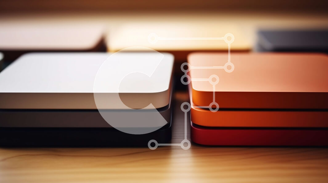 Intra Συλλεκτικό Ξύλινο Παζλ Plywood  4mm - Πολύχρωμα στοιβαγμένα κουτιά σε ένα ξύλινο τραπέζι Σε Ξύλινο Κουτί - Διαστάσεις Puzzle: 10x10 cm – 25 κομμάτια