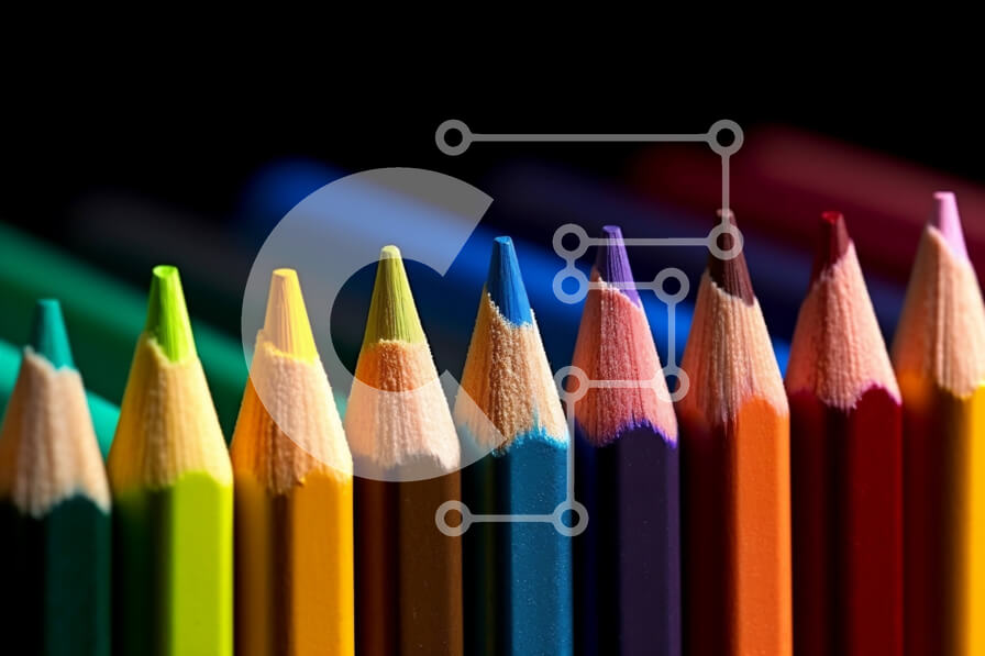 Intra Συλλεκτικό Ξύλινο Παζλ Plywood  4mm - Ζωντανή εικόνα μολυβιών σε σειρά Σε Ξύλινο Κουτί - Διαστάσεις: 10x10 cm – 25 κομμάτια