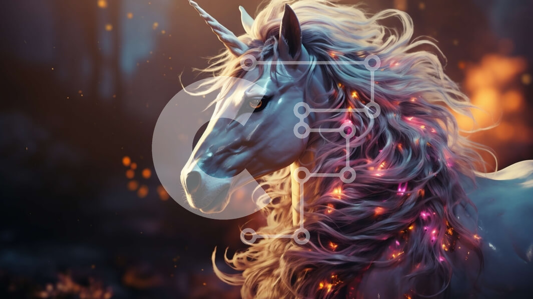 Intra Συλλεκτικό Ξύλινο Παζλ Plywood  4mm - Μαγευτική εικόνα ενός μονόκερου σε ένα μυστηριώδες δάσος Σε Ξύλινο Κουτί - Διαστάσεις: 10x10 cm – 25 κομμάτια