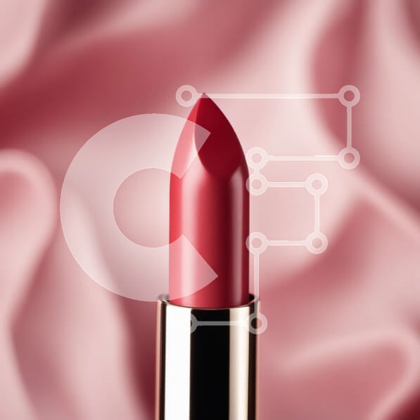 Σετ των 2 Intra Συλλεκτικό Ξύλινο Παζλ Plywood  4mm - Κοντινό πλάνο κόκκινο κραγιόν σε ροζ φόντο Σε Ξύλινο Κουτί - Διαστάσεις: 10x10 cm – 25 κομμάτια