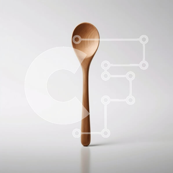 Intra Συλλεκτικό Ξύλινο Παζλ Plywood  4mm - Ξύλινο κουτάλι με μακριά λαβή και μπολ Σε Ξύλινο Κουτί - Διαστάσεις: 10x10 cm – 25 κομμάτια