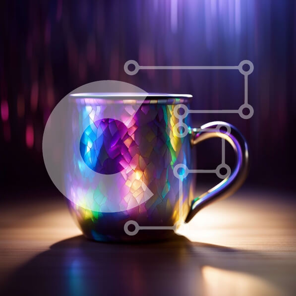 Intra Συλλεκτικό Ξύλινο Παζλ Plywood  4mm - Ζωντανή και παιχνιδιάρικη εικόνα μιας πολύχρωμης κούπας σε ένα ξύλινο τραπέζι Σε Ξύλινο Κουτί - Διαστάσεις: 10x10 cm – 25 κομμάτια