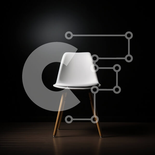 Intra Συλλεκτικό Ξύλινο Παζλ Plywood  4mm - Λευκή καρέκλα σε ξύλινο πάτωμα στο σκοτεινό δωμάτιο Σε Ξύλινο Κουτί - Διαστάσεις Puzzle: 10x10 cm – 25 κομμάτια