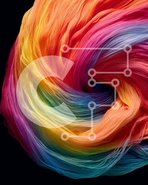 Intra Συλλεκτικό Ξύλινο Παζλ Plywood  4mm - Δονούμενο νήμα σπιράλ ουράνιου τόξου σε μαύρο φόντο Σε Ξύλινο Κουτί - Διαστάσεις Puzzle: 10x10 cm – 25 κομμάτια