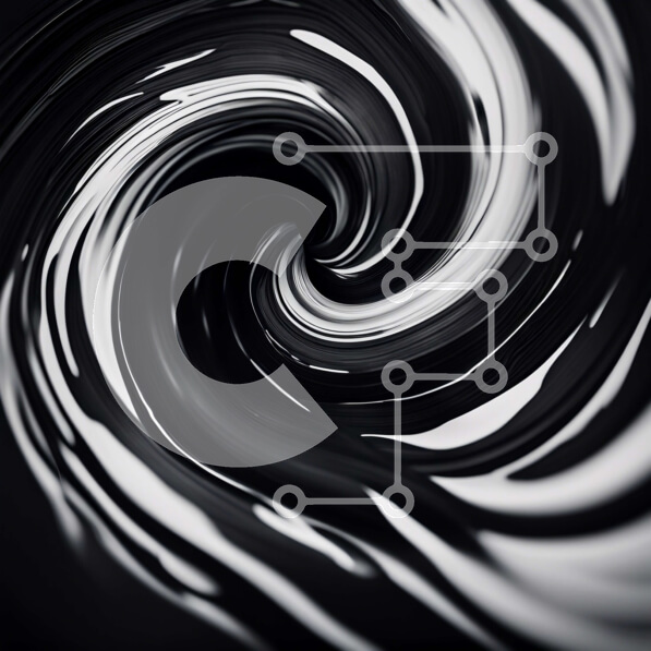 Intra Συλλεκτικό Ξύλινο Παζλ Plywood  4mm - Αφηρημένο ασπρόμαυρο σπειροειδές σχέδιο με εφέ στροβιλισμού Σε Ξύλινο Κουτί - Διαστάσεις Puzzle: 10x10 cm – 25 κομμάτια