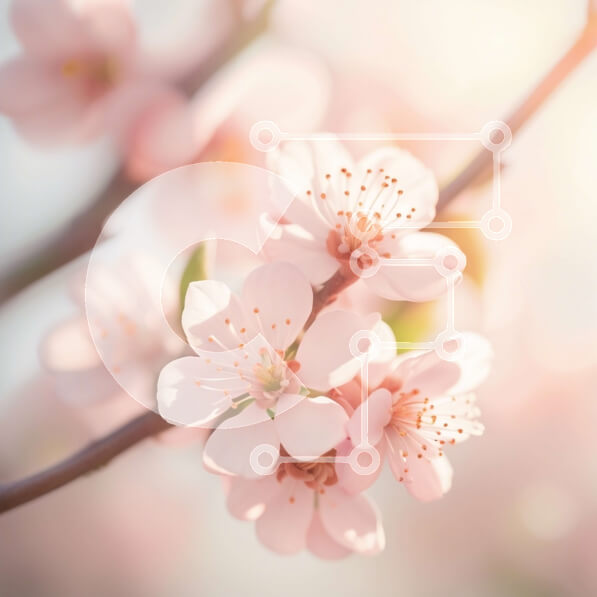 Intra Συλλεκτικό Ξύλινο Παζλ Plywood  4mm - Όμορφη κινηματογράφηση σε πρώτο πλάνο του ροζ ανθισμένου κλαδιού δέντρου με το φως του ήλιου Σε Ξύλινο Κουτί - Διαστάσεις: 10x10 cm – 25 κομμάτια