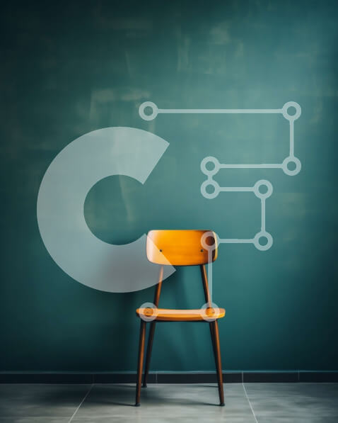 Intra Συλλεκτικό Ξύλινο Παζλ Plywood  4mm - Ξύλινη καρέκλα μπροστά από τον πράσινο τοίχο από μαυροπίνακα Σε Ξύλινο Κουτί - Διαστάσεις Puzzle: 10x10 cm – 25 κομμάτια