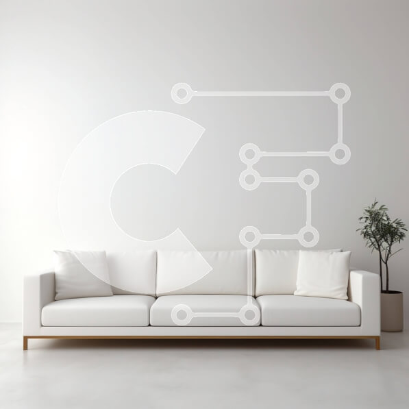 Intra Συλλεκτικό Ξύλινο Παζλ Plywood  4mm - Λευκός δερμάτινος καναπές σε μινιμαλιστικό δωμάτιο με μεγάλο παράθυρο Σε Ξύλινο Κουτί - Διαστάσεις Puzzle: 10x10 cm – 25 κομμάτια