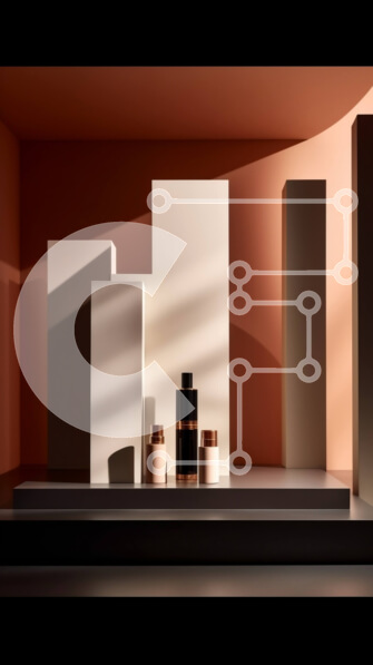 Intra Συλλεκτικό Ξύλινο Παζλ Plywood  4mm - Όμορφη εικόνα με τρία μπουκάλια αρώματος σε ένα ροζ ξύλινο ράφι Σε Ξύλινο Κουτί - Διαστάσεις Puzzle: 10x10 cm – 25 κομμάτια