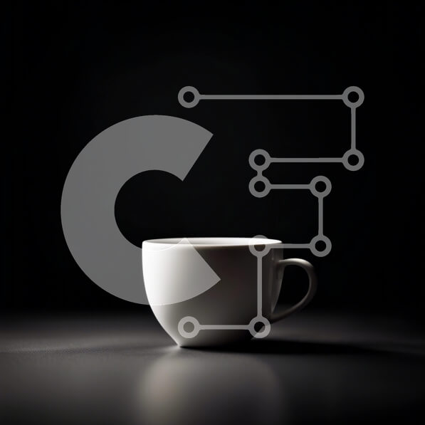 Intra Συλλεκτικό Ξύλινο Παζλ Plywood  4mm - Απλή και μινιμαλιστική εικόνα ενός λευκού φλιτζανιού καφέ σε μια μαύρη επιφάνεια Σε Ξύλινο Κουτί - Διαστάσεις Puzzle: 10x10 cm – 25 κομμάτια