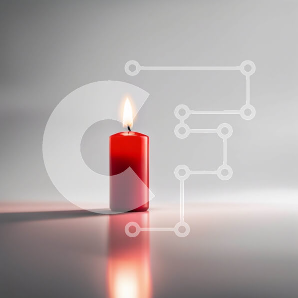 Intra Συλλεκτικό Ξύλινο Παζλ Plywood  4mm - Όμορφη εικόνα ενός κόκκινου κεριού με αντανάκλαση δωματίου Σε Ξύλινο Κουτί - Διαστάσεις Puzzle: 10x10 cm – 25 κομμάτια