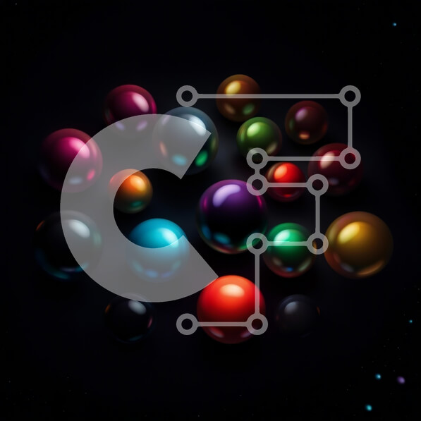 Intra Συλλεκτικό Ξύλινο Παζλ Plywood  4mm - Δονούμενη εικόνα πολύχρωμων σφαιρών σε κυκλική διάταξη Σε Ξύλινο Κουτί - Διαστάσεις Puzzle: 10x10 cm – 25 κομμάτια