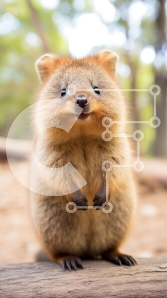 Σετ των 2 Intra Συλλεκτικό Ξύλινο Παζλ Plywood  4mm - Αξιολάτρευτη εικόνα ενός καφέ μαρσιποφόρου σε ένα φυσικό βιότοπο Σε Ξύλινο Κουτί - Διαστάσεις: 10x10 cm – 25 κομμάτια