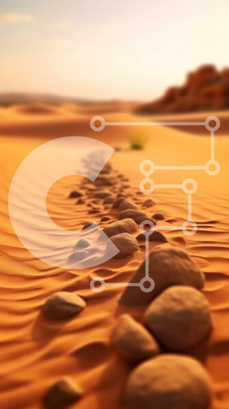 Intra Συλλεκτικό Ξύλινο Παζλ Plywood  4mm - Εκπληκτική εικόνα μιας ερήμου στο ηλιοβασίλεμα Σε Ξύλινο Κουτί - Διαστάσεις Puzzle: 10x10 cm – 25 κομμάτια