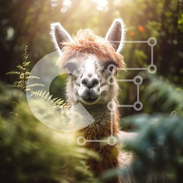 Intra Συλλεκτικό Ξύλινο Παζλ Plywood  4mm - Δονούμενη κοντινή εικόνα της λάμα με χτένισμα μοχόκ στο δάσος Σε Ξύλινο Κουτί - Διαστάσεις: 10x10 cm – 25 κομμάτια