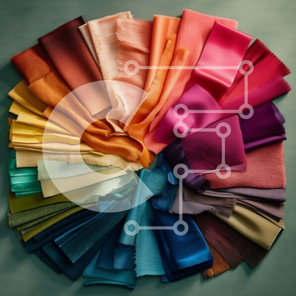 Intra Συλλεκτικό Ξύλινο Παζλ Plywood  4mm - Ζωντανός και πολύχρωμος κύκλος από ύφασμα Σε Ξύλινο Κουτί - Διαστάσεις Puzzle: 10x10 cm – 25 κομμάτια