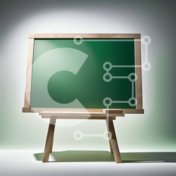 Intra Συλλεκτικό Ξύλινο Παζλ Plywood  4mm - Πράσινος πίνακας κιμωλίας στο καβαλέτο | Εκπαιδευτική Φωτογραφία Αρχείου Σε Ξύλινο Κουτί - Διαστάσεις Puzzle: 10x10 cm – 25 κομμάτια