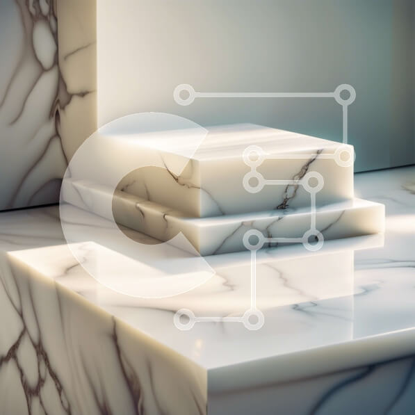 Intra Συλλεκτικό Ξύλινο Παζλ Plywood  4mm - Κομψή λευκή μαρμάρινη σκάλα με λαμπερό φως Σε Ξύλινο Κουτί - Διαστάσεις Puzzle: 10x10 cm – 25 κομμάτια