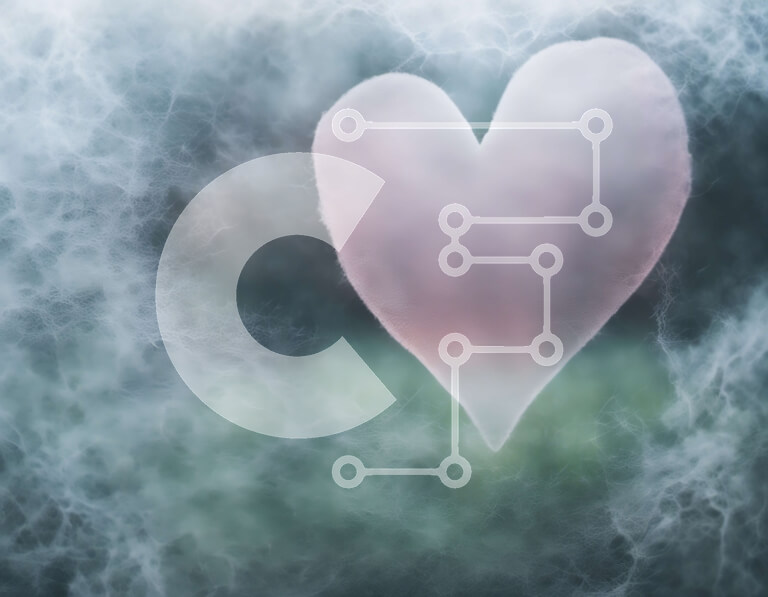 Intra Συλλεκτικό Ξύλινο Παζλ Plywood  4mm - Πλωτή ροζ καρδιά σε ομιχλώδες φόντο Σε Ξύλινο Κουτί - Διαστάσεις Puzzle: 10x10 cm – 25 κομμάτια