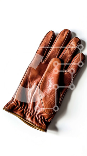 Intra Συλλεκτικό Ξύλινο Παζλ Plywood  4mm - Κομψό καφέ δερμάτινο γάντι με φερμουάρ στον καρπό Σε Ξύλινο Κουτί - Διαστάσεις: 10x10 cm – 25 κομμάτια