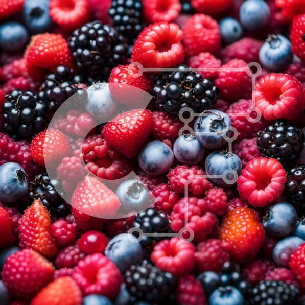 Σετ των 2 Intra Συλλεκτικό Ξύλινο Παζλ Plywood  4mm - Ζωντανά και φρέσκα μούρα - φράουλες, βατόμουρα και σμέουρα Σε Ξύλινο Κουτί - Διαστάσεις: 10x10 cm – 25 κομμάτια