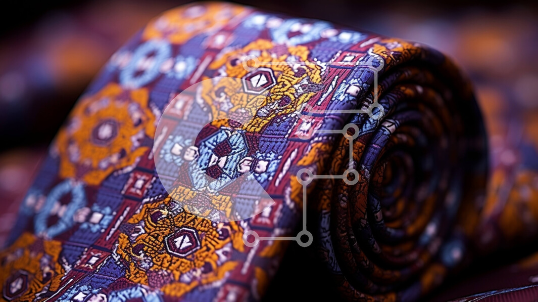 Intra Συλλεκτικό Ξύλινο Παζλ Plywood  4mm - Κοντινό πλάνο από πολύχρωμο μοτίβο μεταξωτό δέσιμο Σε Ξύλινο Κουτί - Διαστάσεις Puzzle: 10x10 cm – 25 κομμάτια