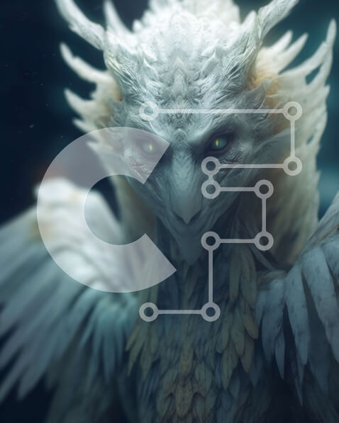 Σετ των 2 Intra Συλλεκτικό Ξύλινο Παζλ Plywood  4mm - Εκπληκτική εικόνα ενός λευκού πουλιού με μακριά φτερά και αιχμηρά νύχια Σε Ξύλινο Κουτί - Διαστάσεις: 10x10 cm – 25 κομμάτια