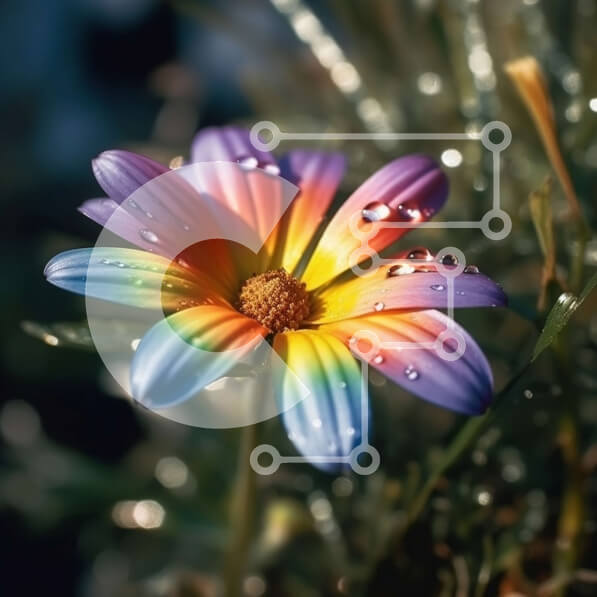 Intra Συλλεκτικό Ξύλινο Παζλ Plywood  4mm - Όμορφη εικόνα μιας μαργαρίτας με σταγόνες βροχής στα πέταλά της Σε Ξύλινο Κουτί - Διαστάσεις: 10x10 cm – 25 κομμάτια