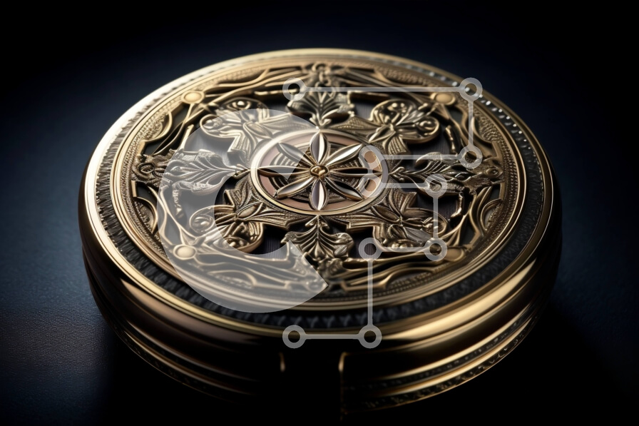 Intra Συλλεκτικό Ξύλινο Παζλ Plywood  4mm - Όμορφα διακοσμημένο χρυσό κουτί με περίτεχνα σχέδια Σε Ξύλινο Κουτί - Διαστάσεις: 10x10 cm – 25 κομμάτια