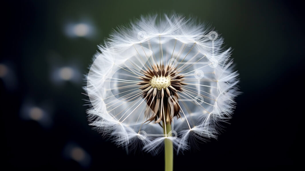 Intra Συλλεκτικό Ξύλινο Παζλ Plywood  4mm - Ενιαία πικραλίδα που επιπλέει στον αέρα Σε Ξύλινο Κουτί - Διαστάσεις: 10x10 cm – 25 κομμάτια