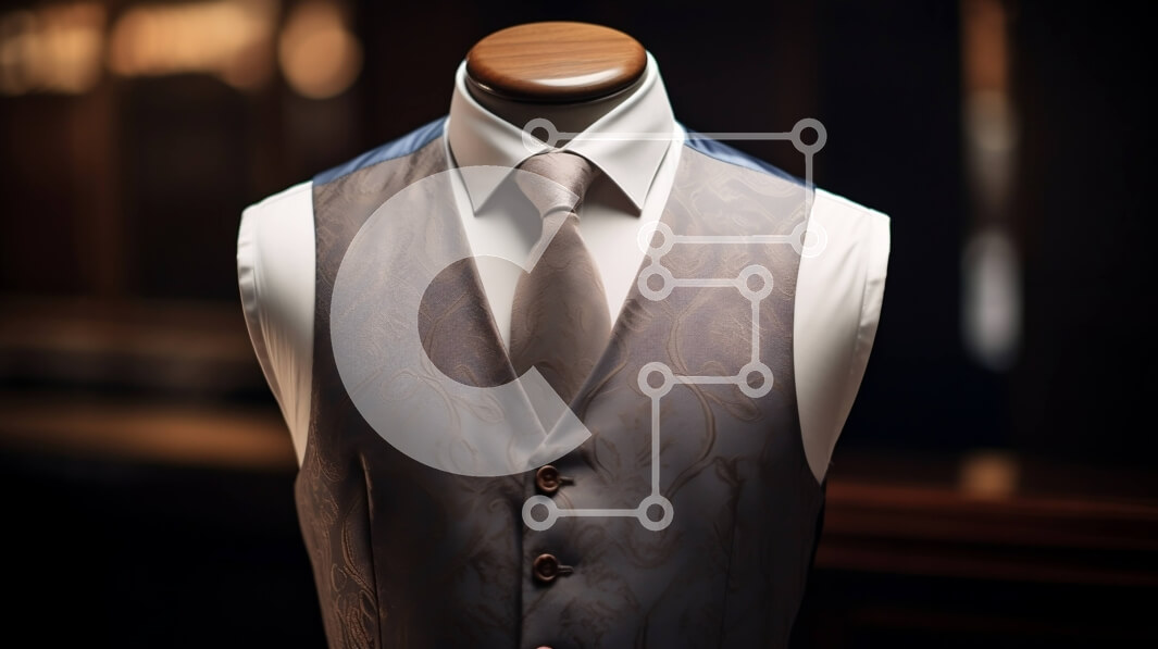 Intra Συλλεκτικό Ξύλινο Παζλ Plywood  4mm - Μανεκέν φορώντας κοστούμι με σχέδια και γραβάτα Σε Ξύλινο Κουτί - Διαστάσεις Puzzle: 10x10 cm – 25 κομμάτια