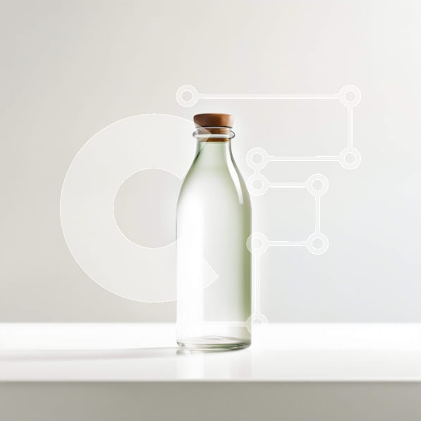 Intra Συλλεκτικό Ξύλινο Παζλ Plywood  4mm - Κομψό διαφανές γυάλινο μπουκάλι με ξύλινο καπάκι Σε Ξύλινο Κουτί - Διαστάσεις: 10x10 cm – 25 κομμάτια