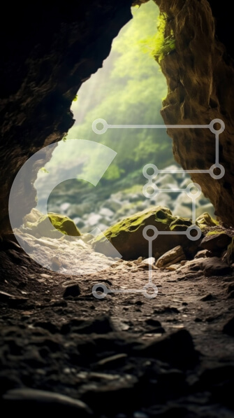 Σετ των 2 Intra Συλλεκτικό Ξύλινο Παζλ Plywood  4mm - Εξερευνήστε τα μυστήρια αυτού του σκοτεινού και μυστηριώδους σπηλαίου Σε Ξύλινο Κουτί - Διαστάσεις: 10x10 cm – 25 κομμάτια