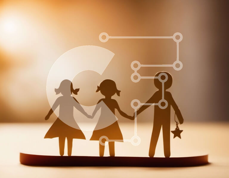 Intra Συλλεκτικό Ξύλινο Παζλ Plywood  4mm - Χαρούμενο οικογενειακό πορτρέτο σε ξύλινη επιφάνεια Σε Ξύλινο Κουτί - Διαστάσεις Puzzle: 10x10 cm – 25 κομμάτια