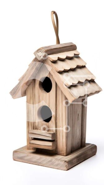 Intra Συλλεκτικό Ξύλινο Παζλ Plywood  4mm - Καλαίσθητο Ξύλινο Πουλιόσπιτο με Παράθυρα και Πέρκα Σε Ξύλινο Κουτί - Διαστάσεις Puzzle: 10x10 cm – 25 κομμάτια