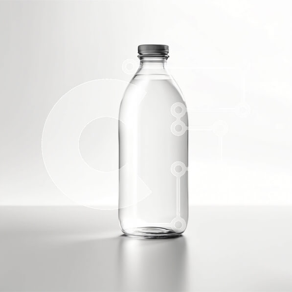 Intra Συλλεκτικό Ξύλινο Παζλ Plywood  4mm - Όμορφη εικόνα ενός διαφανούς γυάλινου μπουκαλιού με ασημένιο καπάκι Σε Ξύλινο Κουτί - Διαστάσεις: 10x10 cm – 25 κομμάτια