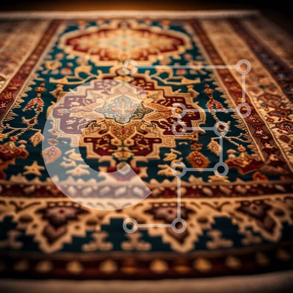 Intra Συλλεκτικό Ξύλινο Παζλ Plywood  4mm - Όμορφο παραδοσιακό περσικό χαλί με ζωηρό λουλουδάτο σχέδιο Σε Ξύλινο Κουτί - Διαστάσεις Puzzle: 10x10 cm – 25 κομμάτια