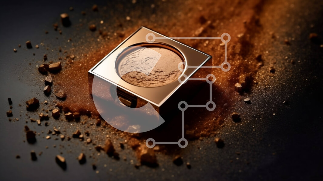 Intra Συλλεκτικό Ξύλινο Παζλ Plywood  4mm - Κομψή καφέ παλέτα μακιγιάζ με ματ και λαμπερές αποχρώσεις Σε Ξύλινο Κουτί - Διαστάσεις Puzzle: 10x10 cm – 25 κομμάτια