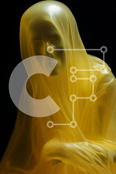 Intra Συλλεκτικό Ξύλινο Παζλ Plywood  4mm - Κίτρινο διαφανές άγαλμα στο σκοτάδι Σε Ξύλινο Κουτί - Διαστάσεις Puzzle: 10x10 cm – 25 κομμάτια