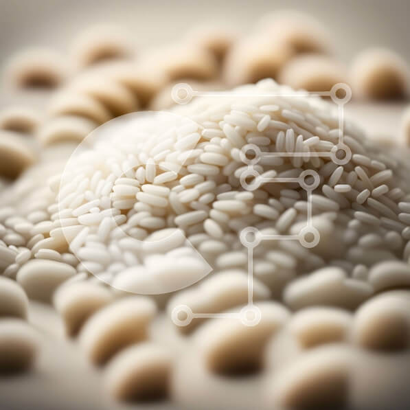 Σετ των 2 Intra Συλλεκτικό Ξύλινο Παζλ Plywood  4mm - Ένας σωρός από κόκκους λευκού ρυζιού Σε Ξύλινο Κουτί - Διαστάσεις: 10x10 cm – 25 κομμάτια