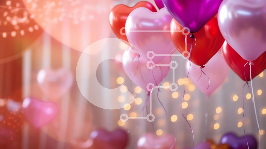 Intra Συλλεκτικό Ξύλινο Παζλ Plywood  4mm - Γιορτινή ατμόσφαιρα με κόκκινα, ροζ και μωβ μπαλόνια Σε Ξύλινο Κουτί - Διαστάσεις Puzzle: 10x10 cm – 25 κομμάτια