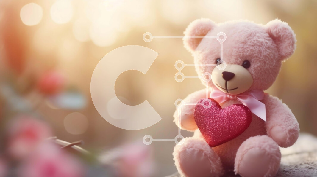 Intra Συλλεκτικό Ξύλινο Παζλ Plywood  4mm - Ροζ αρκουδάκι με καρδιά στα λουλούδια Σε Ξύλινο Κουτί - Διαστάσεις Puzzle: 10x10 cm – 25 κομμάτια