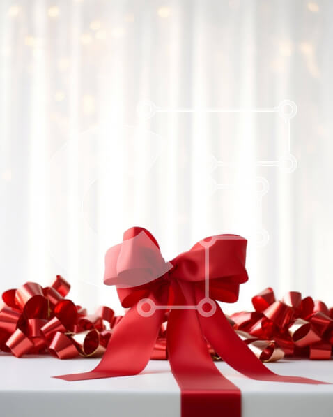 Intra Συλλεκτικό Ξύλινο Παζλ Plywood  4mm - Διακοσμήσεις γιορτινών τραπεζιών με κόκκινες κορδέλες και μπαλόνια Σε Ξύλινο Κουτί - Διαστάσεις: 10x10 cm – 25 κομμάτια