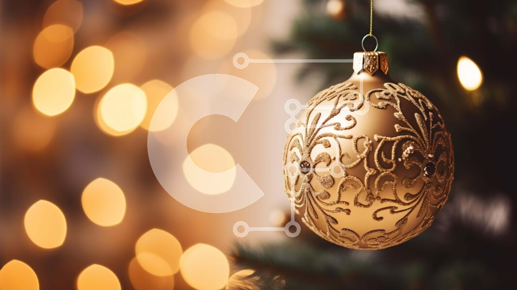 Intra Συλλεκτικό Ξύλινο Παζλ Plywood  4mm - Χρυσό στολίδι που κρέμεται από το χριστουγεννιάτικο δέντρο Σε Ξύλινο Κουτί - Διαστάσεις: 10x10 cm – 25 κομμάτια