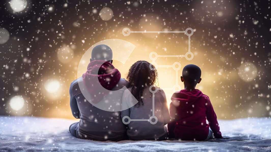 Intra Συλλεκτικό Ξύλινο Παζλ Plywood  4mm - Οικογένεια που απολαμβάνει τη χειμερινή περίοδο στο χιόνι Σε Ξύλινο Κουτί - Διαστάσεις Puzzle: 10x10 cm – 25 κομμάτια